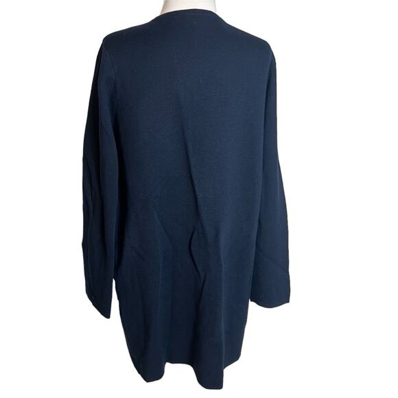 J. Crew 365 Juliette collarless sweater blazer navy Sz L - Picture 4 of 9